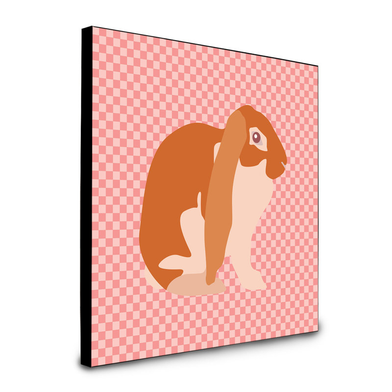 « english lop lapin », art encadré Ardello, Rose