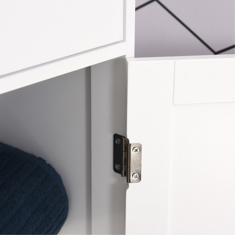 Slim Bathroom Storage Cabinet With Ample Space And Secure Design