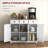 Sideboards, HOMCOM Modern Distressed White Storage Cabinet with Solid Rubber Wood Top | 3 Drawers | Adjustable Shelf | Solid Wood | Engineered Wood