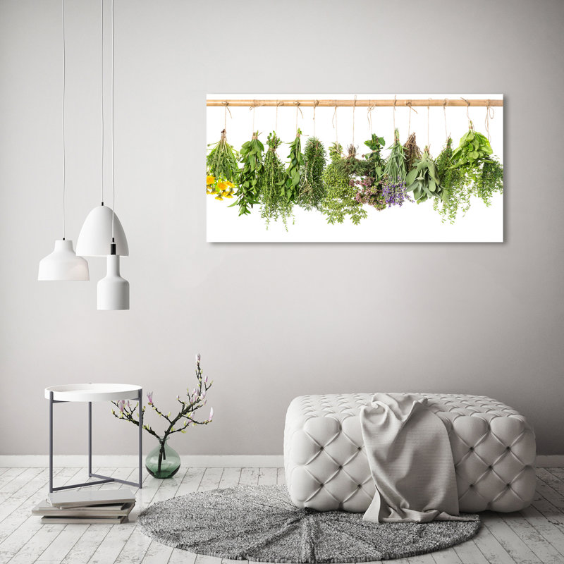 Herbs On A String - Wrapped Canvas Print