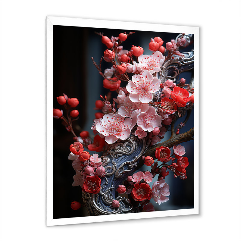Impression sur toile Keshwar, Cadre photo blanc, H 32 po x l 16 po x P 1 po