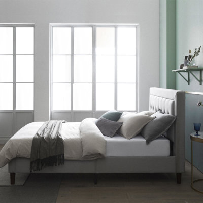 Zinus Select Tufted Upholstered Low Profile Platform Bed