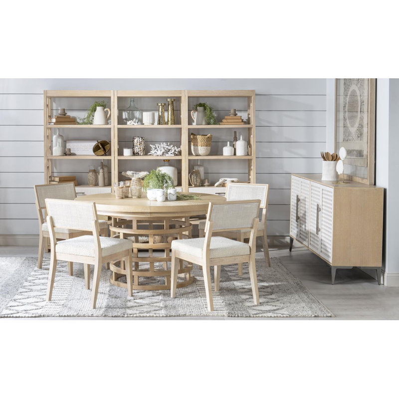 Biscayne Low Back Side Chair in Brown/White