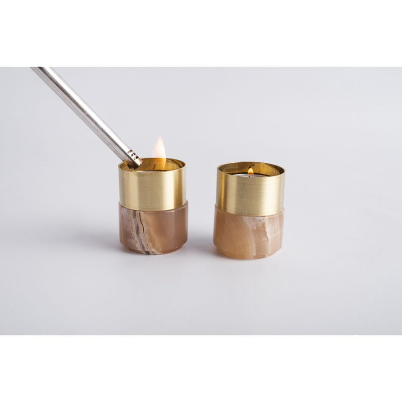 2'' H Stone Tabletop Candle Accessories