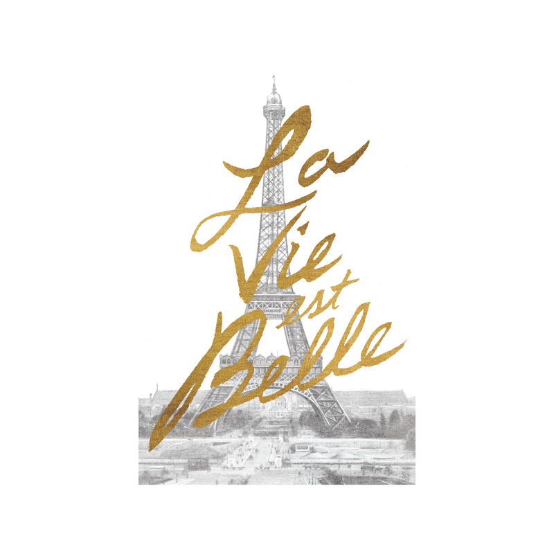 Gilded Paris - Wrapped Canvas Print, 66.04 cm H x 45.72 cm W x 1.91 cm D