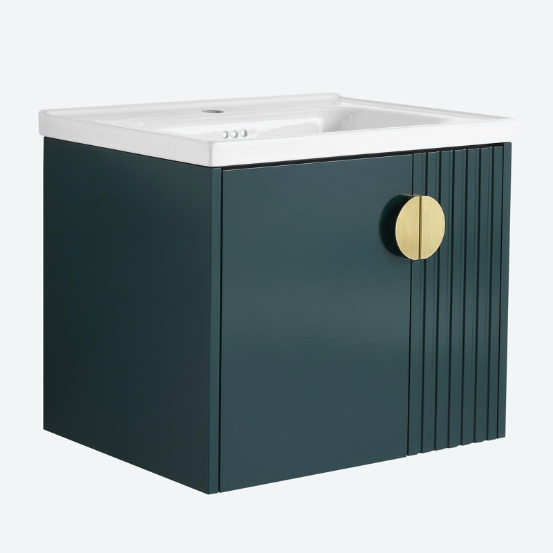 Ensemble de meuble-lavabo simple 23,8 po Negeen, Bleu marine