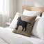 Coussin fait à la main en laine feutrée à la main - Labo noir sur fond gris - 20 po-587089440