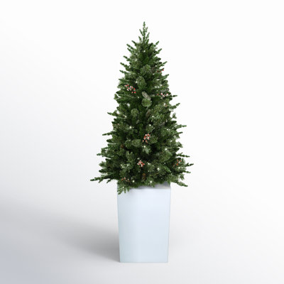 Artificial Pine Christmas Tree with Color & Clear Lights