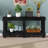 62.9" Console Table Entryway, Vintage Style With Metal Rivets & Storage Shelf, 4.5" Thick Desktop-1212402260