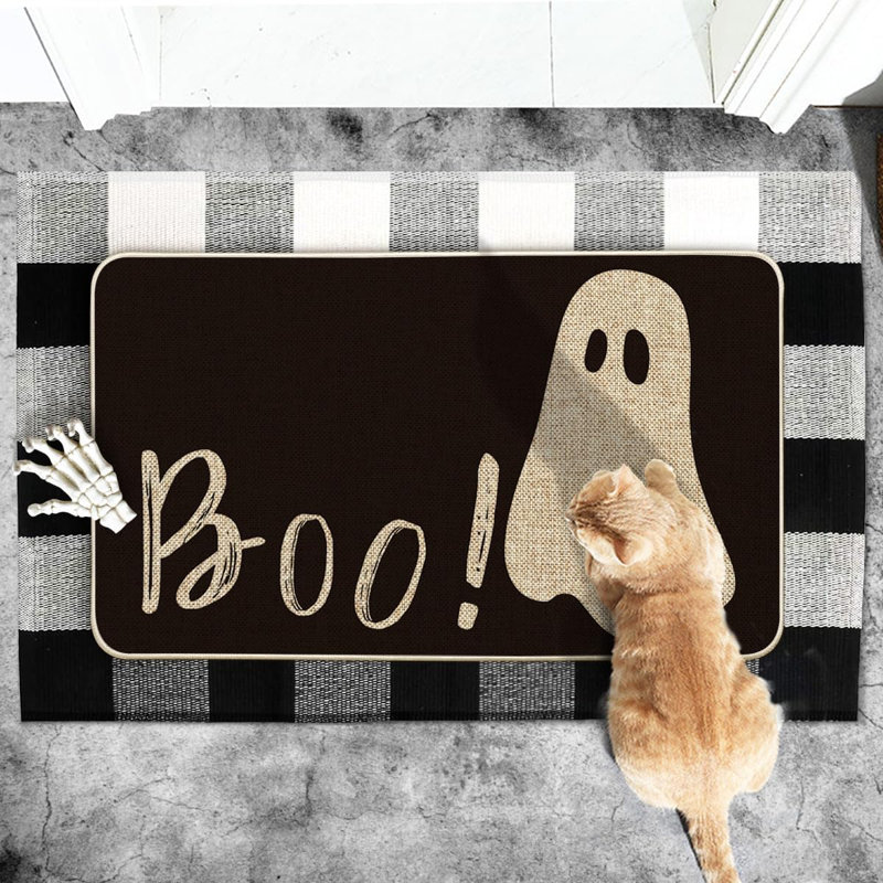 Paillasson Ghost Boo Halloween, L 17 po x L 29 po