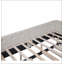 Lit plateforme tapissier avec port USB et lit gigogne simple