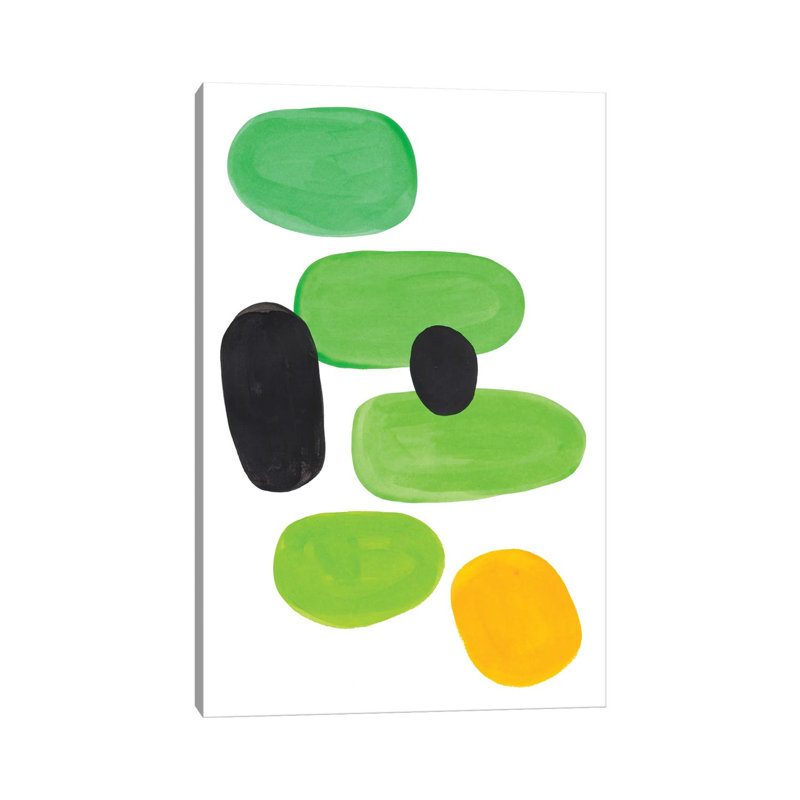 Lime Green Pebbles by EnShape - Wrapped Canvas Gallery-Wrapped Canvas Giclée, 20.32 cm H x 30.48 cm W