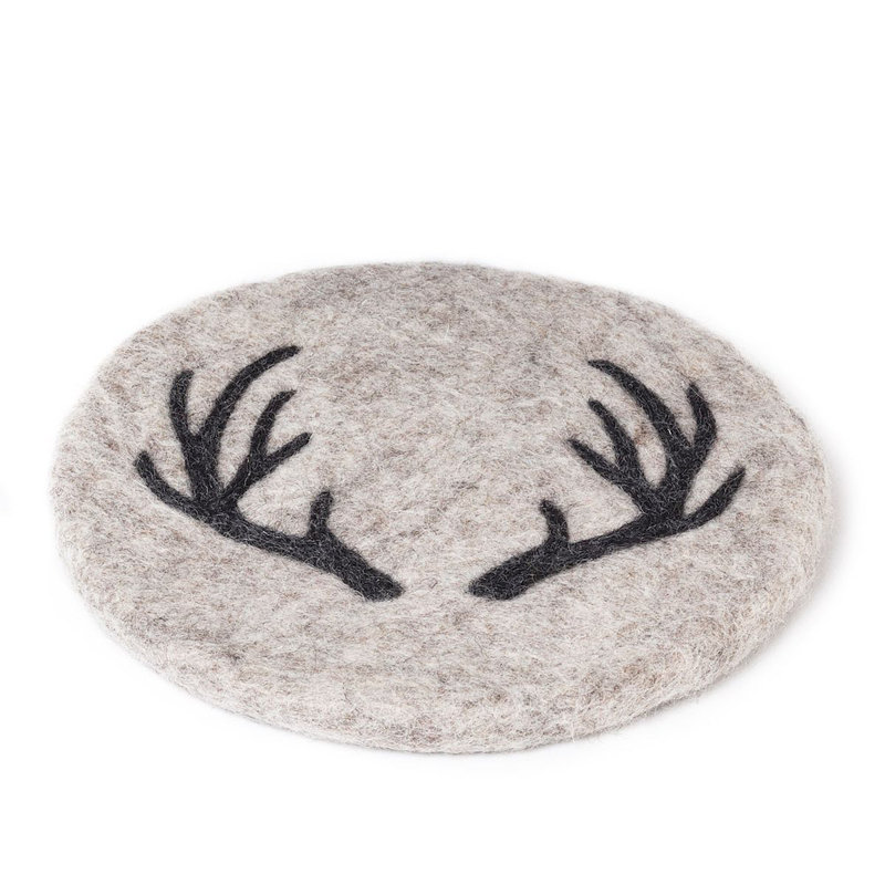 Round 1 Piece Trivet, Gray/Black