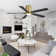 Dc Motor Indoor Flush Mount Ceiling Fan With Light Kit And Remote
