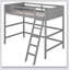 Solid Wood Loft Bed With Ladder-2030949028