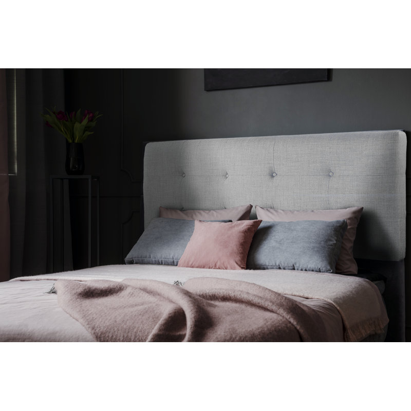 Upholstered Headboard, California King, Dark Gray