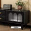 Meuble télé noir de style américain-109243385