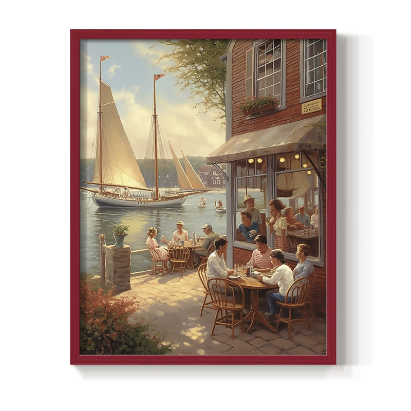 "NAUTICAL Series DCXV III", Rouge, H 30 po x l 24 po