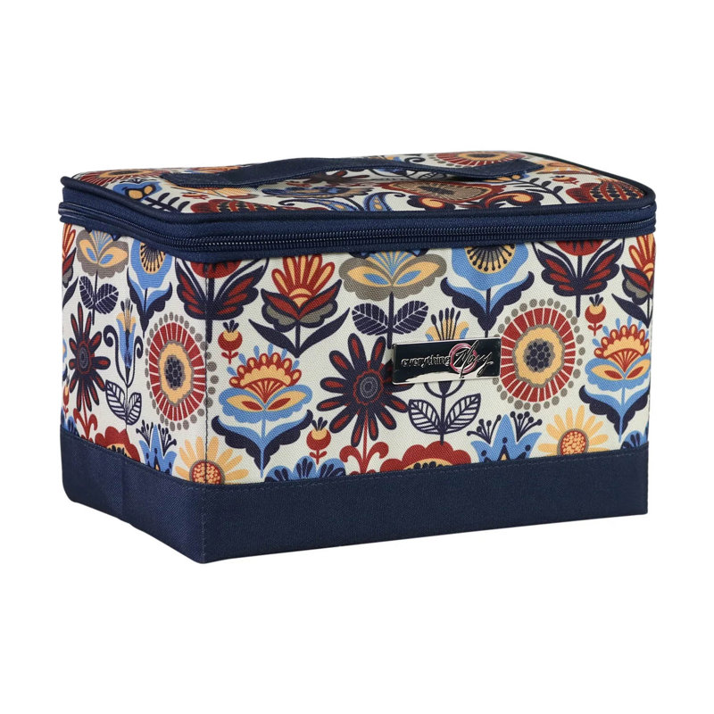 Sewing Case Navy with Multi floral Print- Everything Mary D826CB45DC8042F98990FBBAF35DE6F2