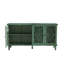 Buffet avec sculptures florales et tablettes réglables, armoire d'appoint