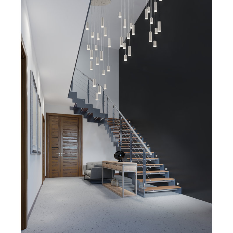 Beldin 18 - Light Cluster Pendant, Satin Nickel