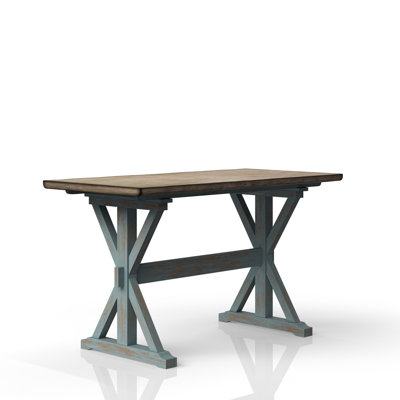Table de salle à manger à hauteur de comptoir en bois Ciandra