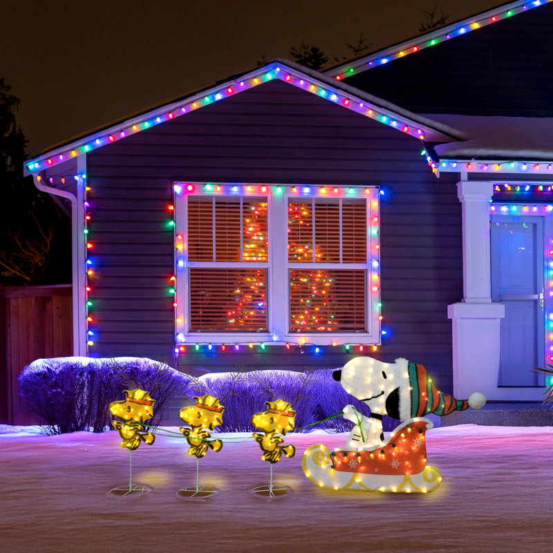 Traîneau 30 po avec Snoopy et Woodstock
