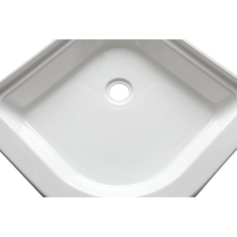 Randi 36'' White Acrylic Double Threshold Shower Base