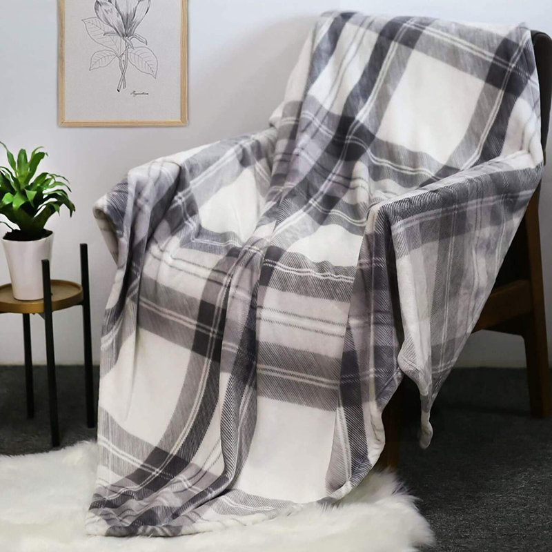 Plain Weave / Muslin Throw Blanket, Gray