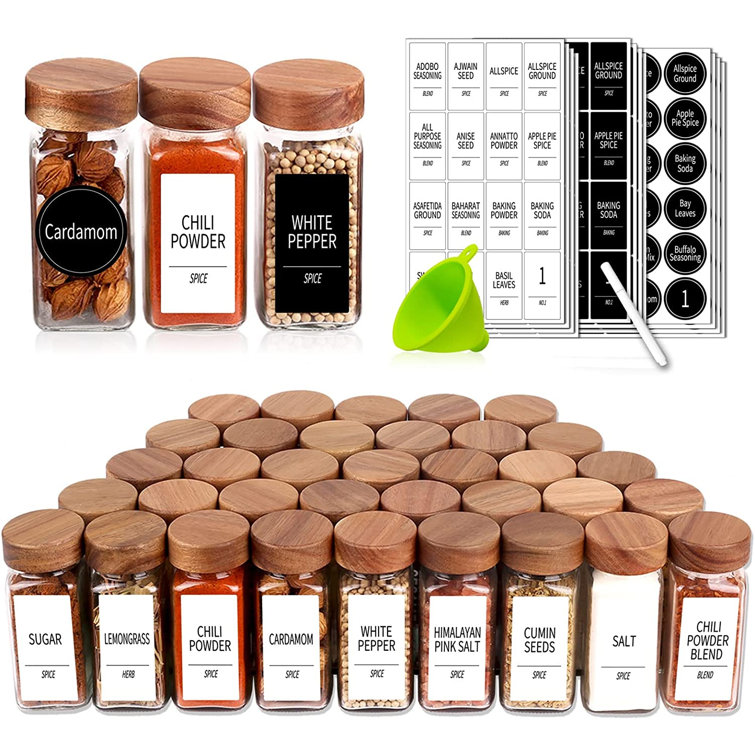 Set of 36 Spice Jars Prep & Savour