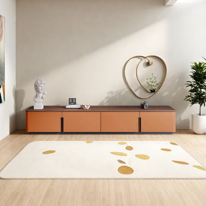 Meuble télé en bois de qualité supérieure, Brun / orange, 70.86"