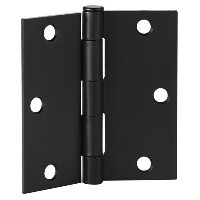Door Hinge, 3.5-Inch, Square Corner Radius, 9-Pack