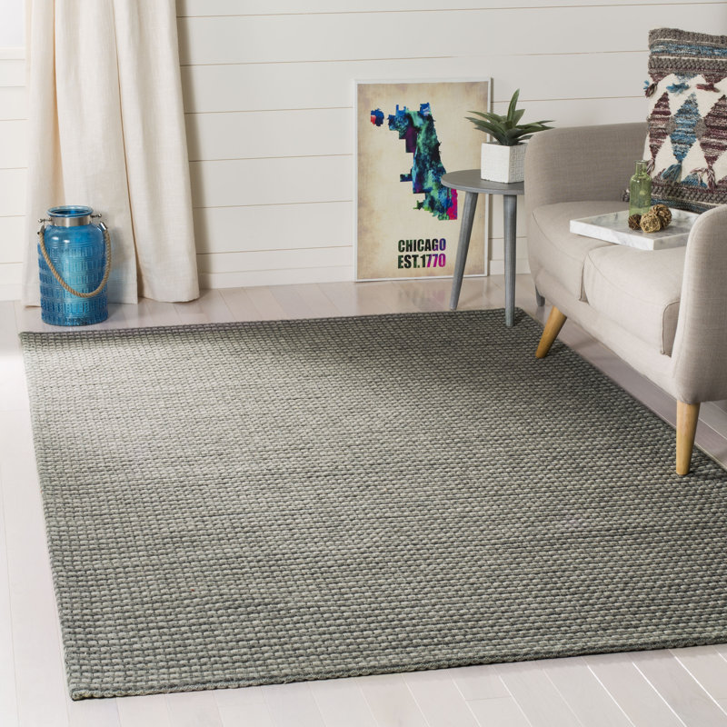 Hand-Woven Geometric Rug Merkley, Rectangle 8 pi x 10 pi
