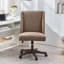 Chaise de bureau pivotante en chenille Mellins-2079463135