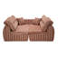 Canapé tissé à rayures en chenille tissé, canapé compact à rangée droite avec éponge haute densité, canapé économiseur d'espace requis sans assemblage pour le salon, appartement, bureau-270609831