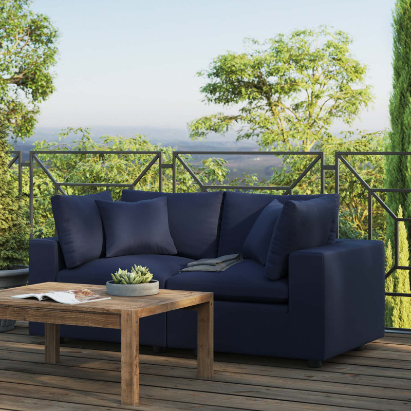Causeuse d'extérieur Commix, Bleu marine, Bleu marine