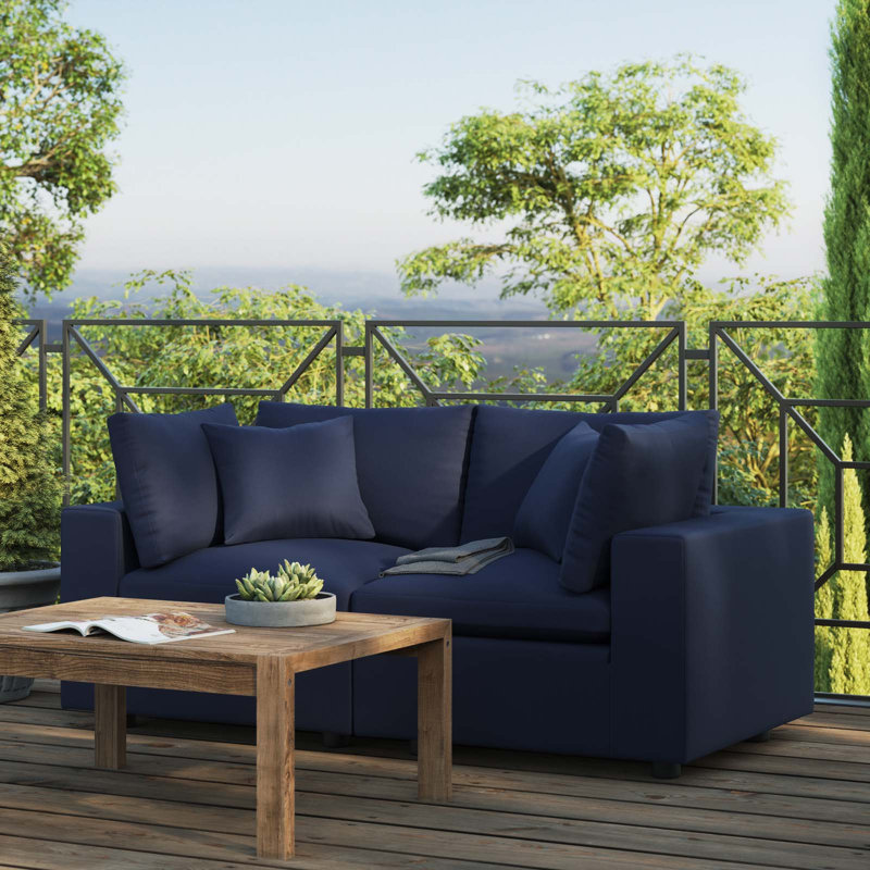 Causeuse d'extérieur Commix, Bleu marine, Bleu marine