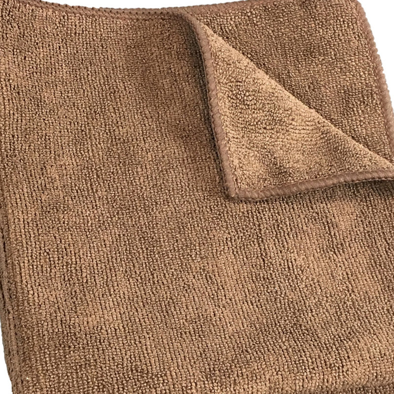 Chiffons de nettoyage en microfibre 16 x 16 Smart Choice (paquet de 12), L 16 po x L 16 po, Brun