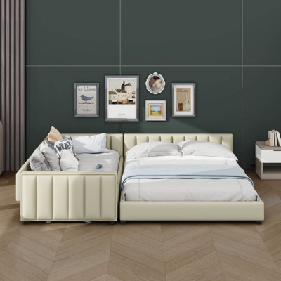 Lit plateforme tapissier grand et simple TG