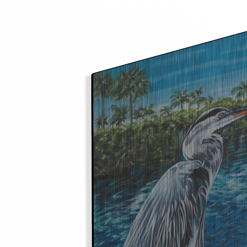 «Peaceful Heron I» par Carolee Vitaletti, H 24 po x l 16 po
