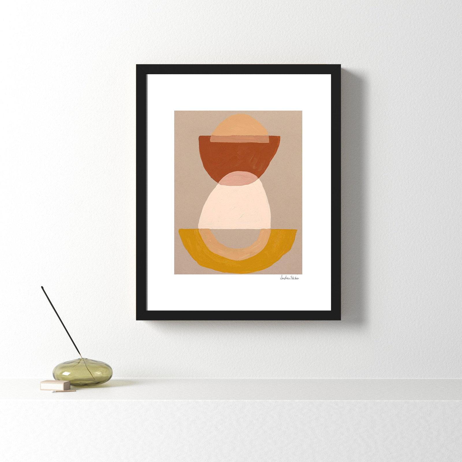 Composition 01 by Andrea Stokes, Black Framed, 25" H x 20" W x 1.25" D