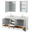Ensemble de meuble-lavabo double 72 "avec miroir Deborah-40064461-61121001