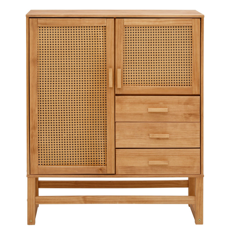 Divina 90cm Solid Wood Sideboard, Oak
