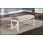 Banc de salle à manger rembourré gris, finition blanche, design inspiré antique + siège, contemporain