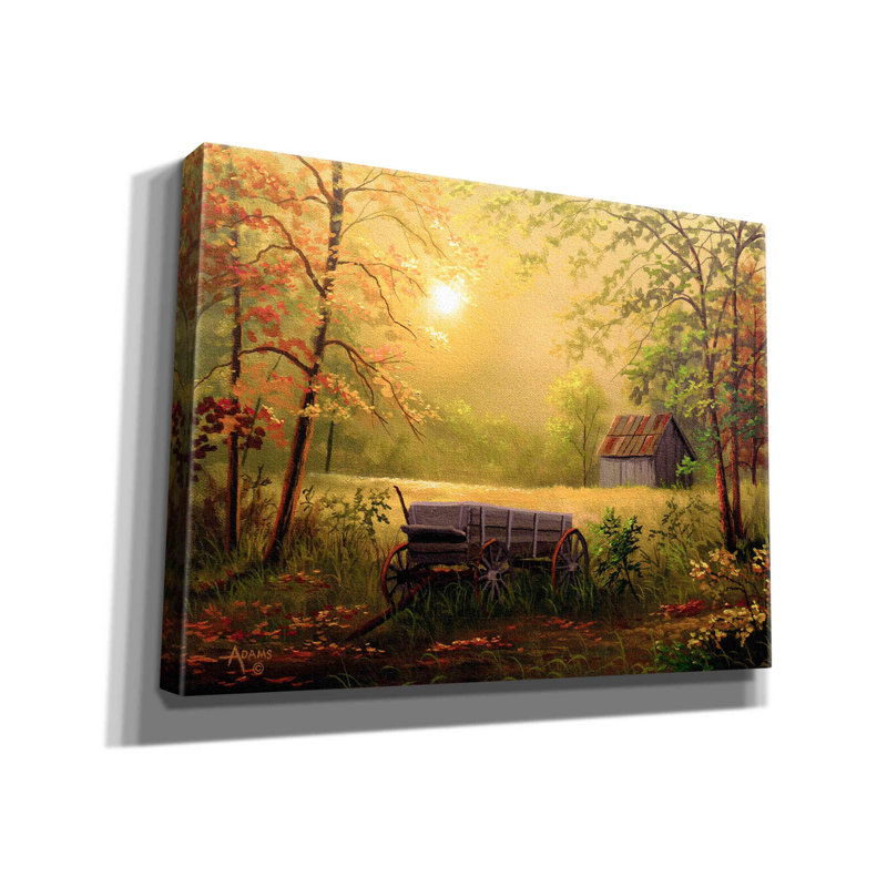 «Grandpas Wagon» par Gary Adams, art mural sur toile, H 12 po x l 16 po x P 0,75 po