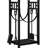 Hermit 31.6in Large Firewood Rack Fireplace Tools Set Wood Holder Indoor log Rack With Tools Tall