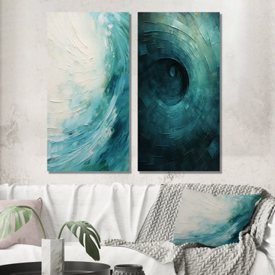 Coleigh - Abstract Spirals Canvas Wall Art Set Of 2