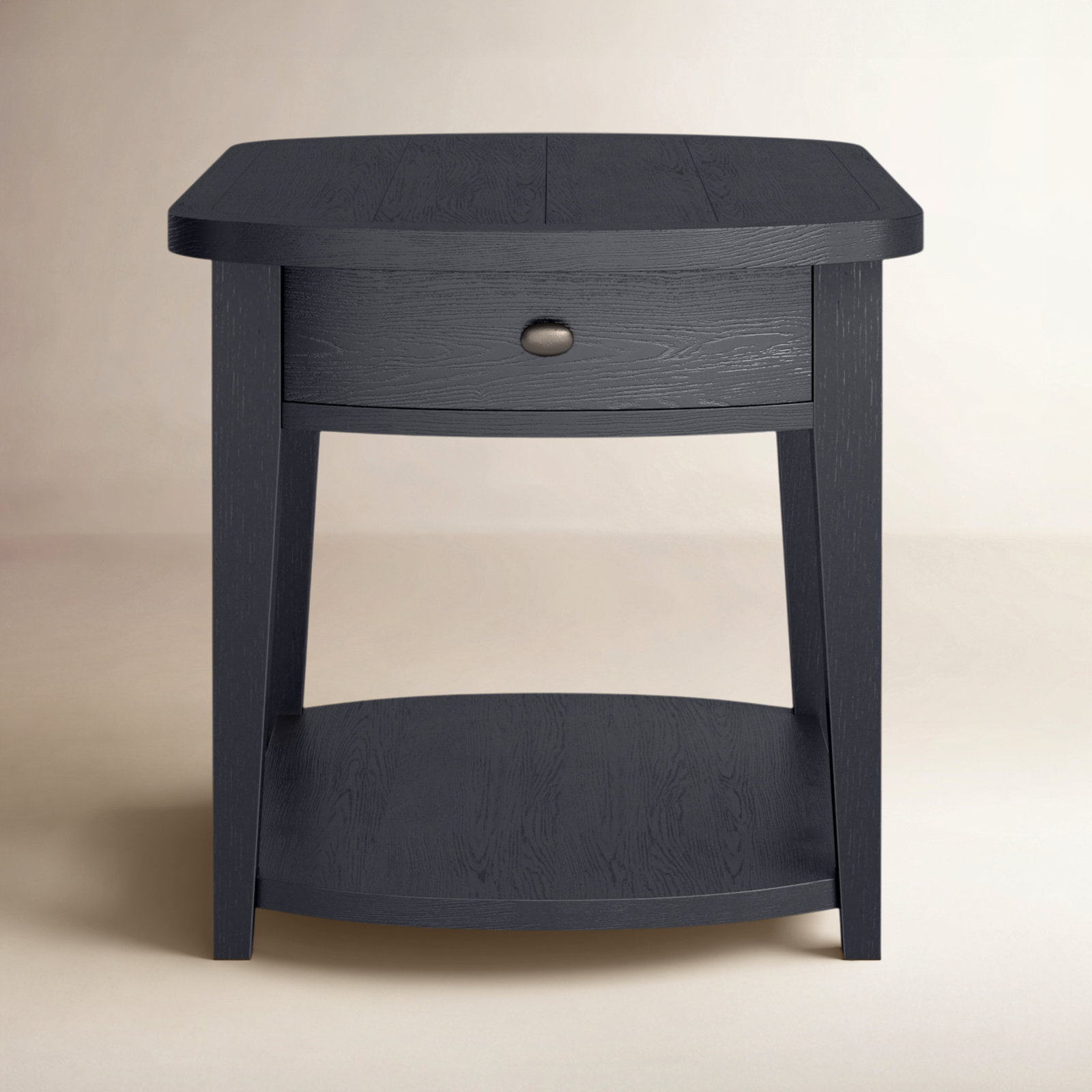 Mya End Table With Storage, Black