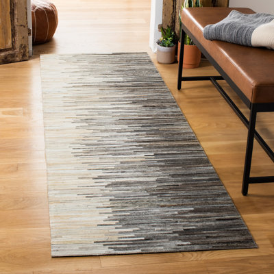 Tapis abstrait en cuir tissé à la main Patricio Studio