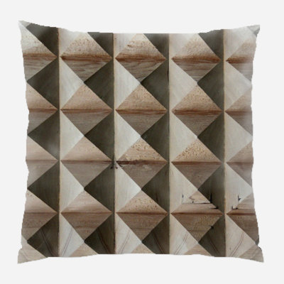 Coussin décoratif en bois